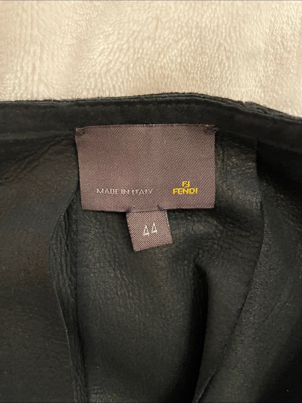 Fendi Black Leather Flared Mini Skirt with pleats - Picture 2 of 5